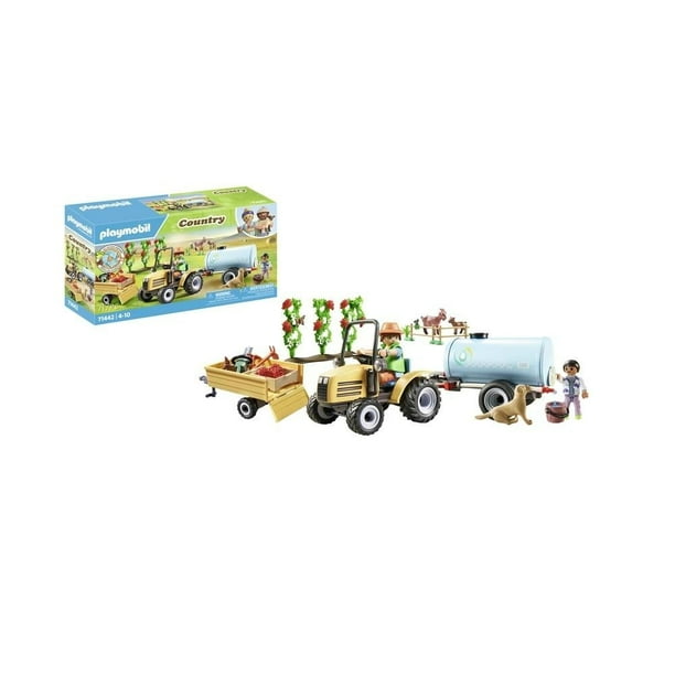 Set de Juego Playmobil Tractor con tráiler y cisterna 117 Piezas
