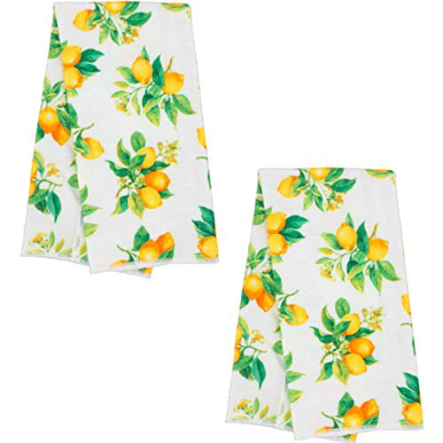 Linen Tea Towel Set of 2, Farmhouse Kitchen Towels, Decorative