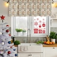 thumbnail image 5 of Easter Curtain Valances for Windows, Kitchen Valance Window Treatments Panel 2 Pack, Spring Rabbit Eggs Carrots Farmhouse Retro Rod Pocket Short Curtains for Bathroom Bedroom 42 x 12 Inch, 5 of 8