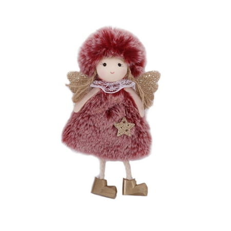

Cartoon Plush Angel Doll Pendant with Girl Ornament Christmas Tree Pendant