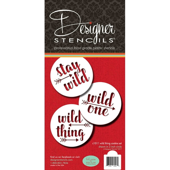 Wild Thing Cookie Stencil Set C1011 by Designer Stencils