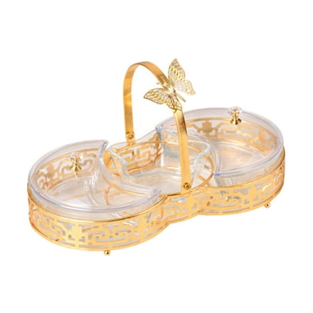 

Serving Tray Divided Serving Bowls Appetizer Tray Fruit Platter Transparent Snack Bowl For Chips And Dip Veggies Nuts Picnic Parties 3 grids