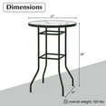 thumbnail image 3 of YYAo Patio Bar Set, Outdoor Conversation Sets,38 Inch Patio Bar Table with Tempered Glass Tabletop, 3 of 6
