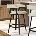 thumbnail image 5 of Amisco Caris Swivel Counter Stool Black Metal Frame, 5 of 5