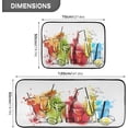 thumbnail image 2 of SKYSONIC Watercolor Cocktail Kitchen Rugs 2 Pieces, Summer Floor Mat Room Area Rug Washable Carpet Perfect for Living Room Bedroom Entryway, 2 of 7