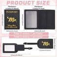 thumbnail image 2 of 4 Pcs Mr and Mrs Passport Cover Holder And Luggage Tags Black White Couples Passport Holder Set Faux Leather Honeymoon Travel Suitcase Tag his her Passport Holder for Bridal Shower Gift DIY, 2 of 6