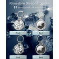 thumbnail image 2 of YUNOVA 2 Pack Metal AirTag Holder Keychain with Rhinestones, Shockproof Airtag Case for Apple AirTag, Diamond Airtag Accessories for Wallet/Purse/Dog Collar/Keys/Luggage Tracking (AirTag Not Included), 2 of 7