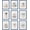 Blue, variant on 11x14 Picture Frame Set of 9, Photo Gallery Wall Frame Set, Display Pictures 8x10 with Mat or 11 x 14 Without Mat, Multi Photo Frames for Wall Mounting or Table Top Display, Rustic Brown