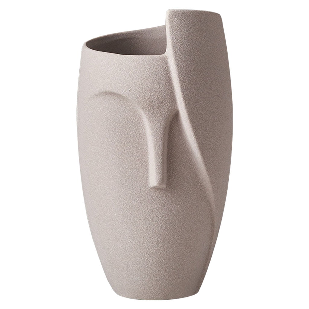 FLAMEER Plant Pot Ceramic Vase Body Shape Dry Flower Vase Table Ornament Home Decor