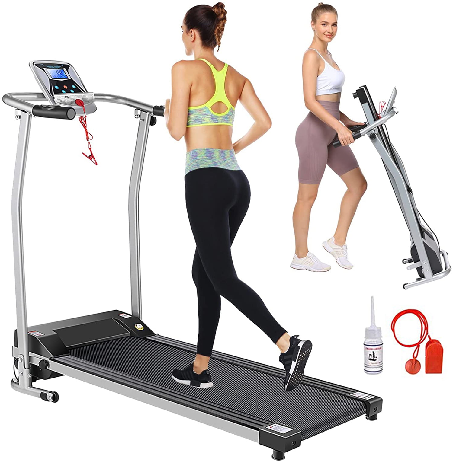 ANCHEER Folding Treadmill Walking Jogging Running Machine Trainer Equipment for Home & Office Workout Indoor Exercise Machine Electric Motorized Treadmill with LCD Monitor 