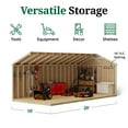 thumbnail image 5 of Little Cottage Co. 10x20 Classic Gable Shed with Floor, Outdoor Wood Storage Shed Do-It-Yourself Precut Kit, 5 of 14