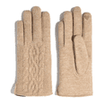 thumbnail image 1 of Guantes de pura cachemira | diseño de tejido de flores molidas, 1 of 5