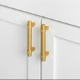 thumbnail image 3 of GlideRite 3.75 in. Center European Style Solid Steel Bar Pulls, Satin Gold, Pack of 25, 3 of 3