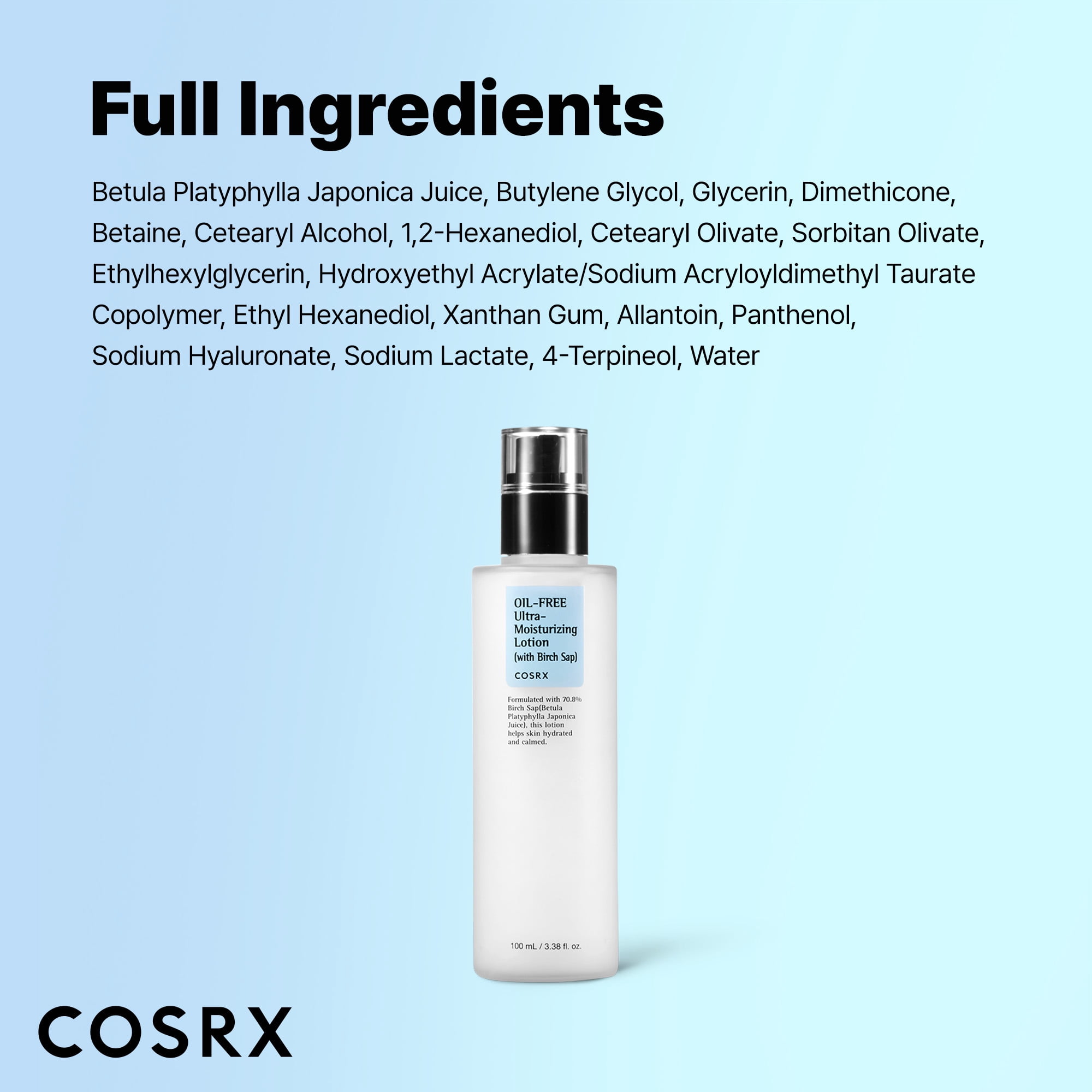 COSRX Oil Free Ultra Moisturizing Lotion (3.38 Fl Oz)