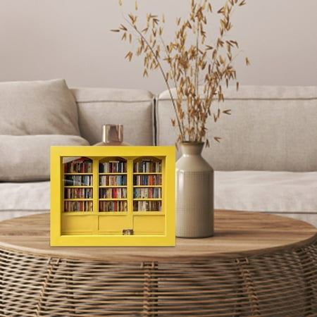 

Anxiety Bookshelf Mini Bookshelf Ornament Miniature Bookshelf Decor Shake Bookshelf Shake Away Your Anxiety Miniature Book Library with Mini Books for Book Lovers Home Room Office Decor