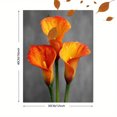 thumbnail image 3 of Orange Calla Lily Canvas Wall Art, Elegant Modern Floral Print, Home Wall Decor, 3 of 8