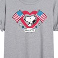 thumbnail image 3 of Peanuts - Snoopy Since 1776 Flag Heart - Juniors Ideal Flowy Muscle T-Shirt, 3 of 6