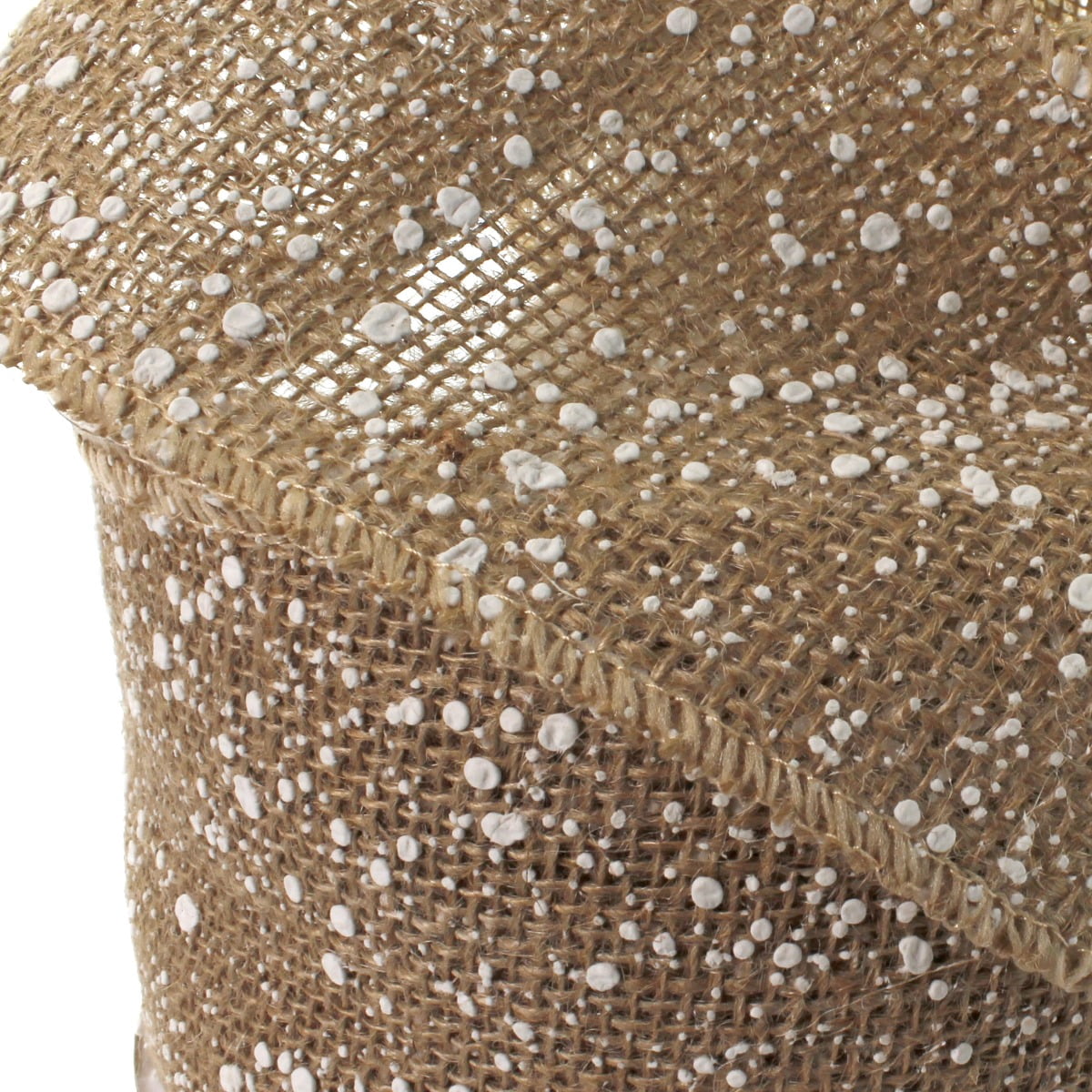 4" Jute Burlap Non-Wired Ribbon Flocked Natural 10 Yards