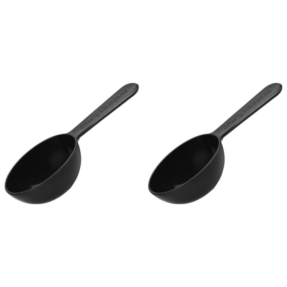 1.5x3.8 inch Small Scoops for Canisters, 2 Pack Coffee Scoopers for Containers, Black Plastic Measuring Scoops, Candy Scoop, for Tea, Sugar, Cereal, Milk, Spices, 7g