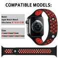 thumbnail image 4 of ALMNVO Silicone Nike Sport Strap Compatible with Apple Watch Bands 41mm 40mm 38mm 49mm 45mm 44mm 42mm Women Men, Breathable Sport Wristbands Replacement iWatch Series Ultra SE 9 8 7 6 5 4 3 2 1, 4 of 12