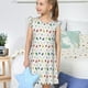thumbnail image 4 of Fotbe Happy Graduation Vestido de Dormir para Niñas de 3 a 10 Años, Mangas Cortas, Estilo Princesa, Pijama Camisón con Mangas Voladas-XX-Large, 4 of 6