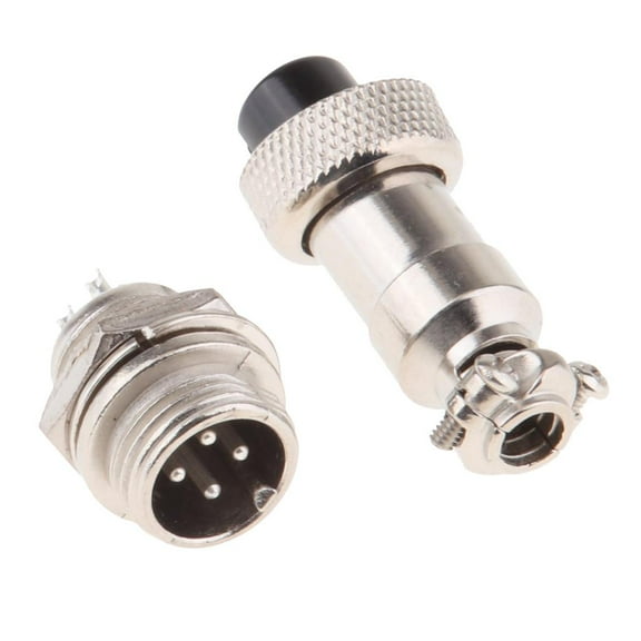 4Pins Male And Female Metal Aviation Connector Panel Socket for , Postal And Telecommunications, Computers