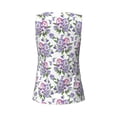 thumbnail image 5 of Sigee Violets Flowers for Women's Workout Tank Top,Running Tank Tops,Sleeveless Gym ClothesLarge, 5 of 8
