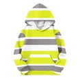 thumbnail image 4 of Milgrthf Sweat à Capuche Rayé pour Filles, Manches Longues, Décontracté, Automne, avec Poche, Jaune, 11 Ans, 4 of 4