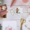thumbnail image 6 of 3drose, Cute Little Girl with Braids in a Winter Outfit Ice Fishing, 3 inch Snowflake Porcelain Ornament, 6 of 7