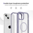 thumbnail image 2 of Magnetic & Stand Designed for iPhone 15 Case fit for MagSafe, Luxury Hybrid Shockproof Drop Protective Lightweight Phone Case for iPhone 15, Built-in Invisible Kickstand, Lightpurple+Clear, 2 of 7