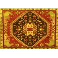 thumbnail image 1 of Ahgly Company Machine Washable Indoor Rectangle Persian Yellow Traditional Area Rugs, 8' x 10', 1 of 4
