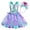 Blue, variant on shoper Girls Outfit Sleeveless Mesh Tutu Dress and Hair Accessory Set, Baby Girl Outfit Sets