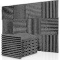 thumbnail image 1 of 12-pack Acoustic Foam Panels Wedges, Fireproof Soundproofing Noise Cancelling Foam For Stu, 1 of 4