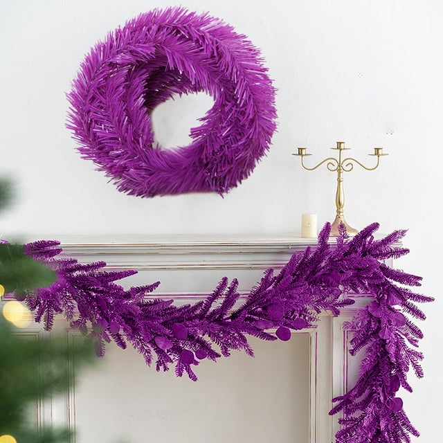 Adornos navideños, guirnalda navideña de 216 pies, guirnalda de pino artificial de 1 hebra, guirnalda de hojas verdes suaves, ideal para bodas, fiestas, escaleras, chimeneas, decoración, uso de ratán
