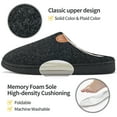 thumbnail image 4 of Ecetana Mens Slippers Memory Foam Warm House Slippers for Men Non Slip Fuzzy Shoes, 4 of 7