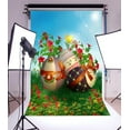 thumbnail image 2 of ABPHOTO 5x7ftEaster Photography Backdrop Painted Egg Hunt Red Flowers Bowknot Green Grass Field Blue Sky Sunshine Bokeh Background Backdrops for Photo Booth Party Banner Kids Photo Studio Props, 2 of 4