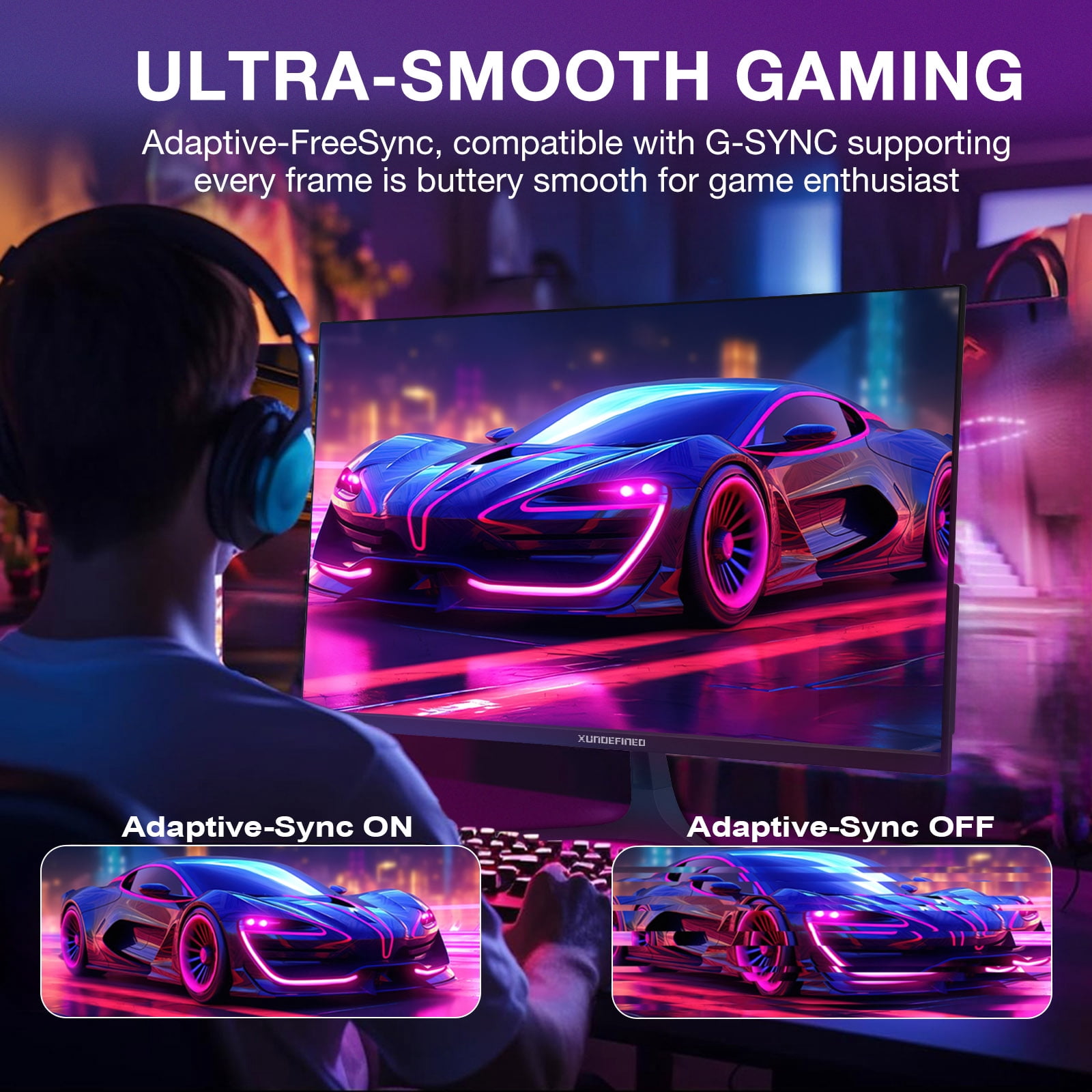 27 inch 1440P Gaming Monitor, 180Hz/144Hz Fast IPS 2K Computer Monitor with Speaker, Free-Sync & G-SYNC, 125% sRGB, HDR10, HDMI x2, DisplayPort x2, Compatible with Switch/Xbox/PS5, VESA