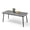 Grey-70", variant on Crestlive Products 70" Outdoor Dining Table for 6 Grey Patio Table with Umbrella Hole Rectangle Table with Aluminum Frame and Wood-Like Tabletop for Lawn Backyard Garden Poolside