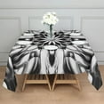 thumbnail image 3 of Black White Tie Dye Mandala Pattern Square Tablecloth,Waterproof Square Table Cover,Wipeable Spillproof Washable Table Cover for Home Kitchen Party Decor 42"X42"(107x107cm), 3 of 6
