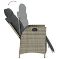 thumbnail image 3 of vidaXL 7 Piece Garden Dining Set with Cushions Grey Poly Rattan, 3 of 5