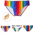 thumbnail image 5 of Mens Swimwear Underwear Thong Swim Shorts Trunks Briefs Bikini Swimming Boxers, 5 of 8