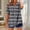 Gray, variant on Women's V-Neck T-Shirt, Loose Fit Short Sleeve Top, Striped Color Block Casual Shirt for Summer