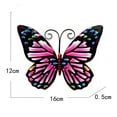 thumbnail image 6 of 4 Piece Metal Butterfly Wall Decor Art Outdoor Outside Indoor Garden Patio Yard Fence 3D Colored Metal Butterflies Sculpture Wall Art / Outdoor Wall Decor, 6 of 10