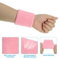 thumbnail image 3 of Unique Bargains Bracelets de Poignet Sport 8x8cm Absorbants en Éponge, Rouge Lot de 12, 3 of 7