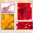 thumbnail image 2 of 6 piezas de flores de Pascua de seda, flores artificiales de Navidad, adornos para árboles de Navidad con purpurina, flores artificiales para árboles de Navidad para bodas, blancas, 2 of 5