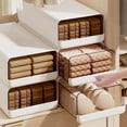 thumbnail image 1 of Clearance Stackable Foldable Plastic Storage Bins with Pull-Out Drawer, Closet Organizers and Storage Containers for Bedroom, Kitchen, Garage, Pantry, 1 of 6