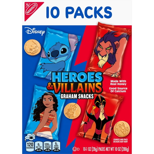 Nabisco Disney Heroes and Villains Graham Snacks, Honey Kosher