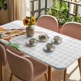 thumbnail image 3 of Easter Bunny Table Cloths for 5 Foot Rectangle Tables, Spring Rabbits Carrots Gray Buffalo Plaid Patio Waterproof Elastic Fitted Tablecloths, Washable Rectangular Table Cover for Camping, 3 of 8