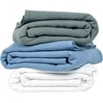 Linteum Textile Supply Thermal Blanket (Blue, Twin) Long Lasting and Durable SnagFree Soft