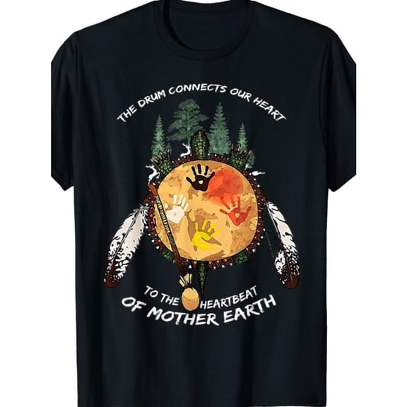 NEW LIMITED Native american pride native drum black Design Premium T-Shirt S-3XL 100%  cotton